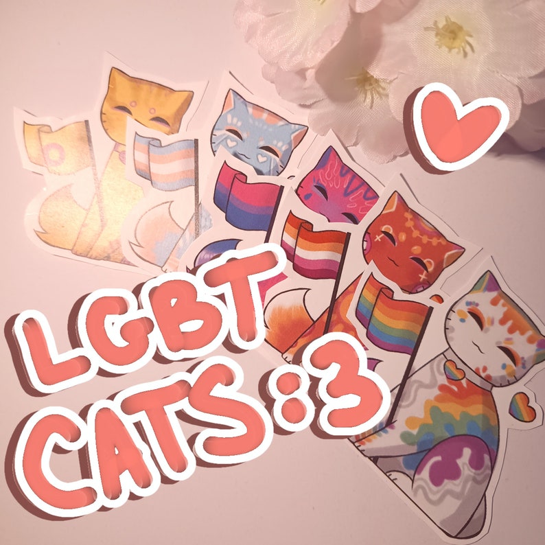 LGBT cats stickers image 1