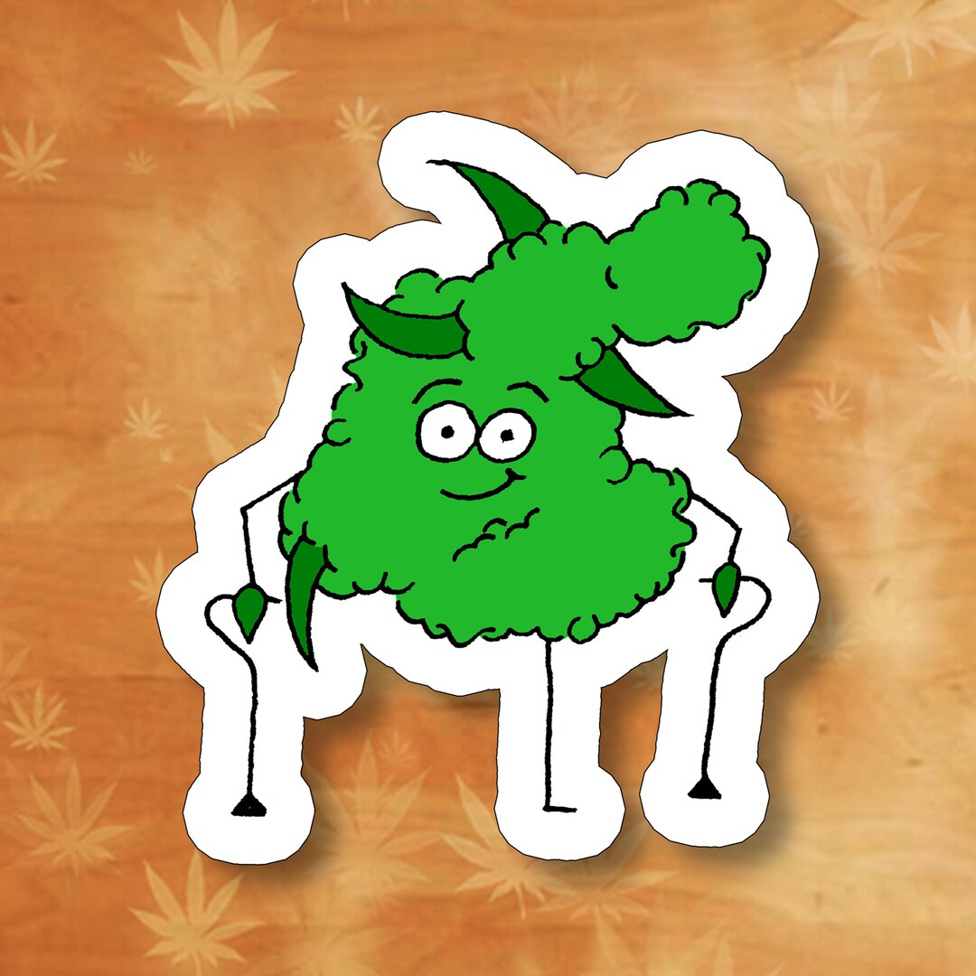 Crutches Amputee Weed 420 Pot Bud Stoner Sticker Buddieez Etsy