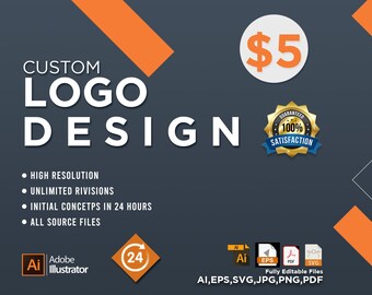 24HR Service Professional Logo Design Quick and Reliable Unlimited Revisions 