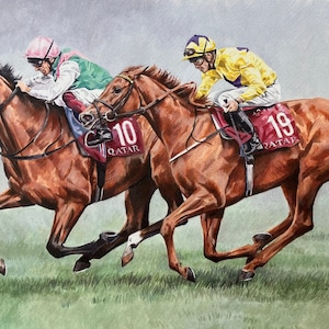 Pferderennen Kunstdruck ""Enable and Sea of Class"""