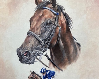 Horse Racing Art Print  "Baaeed"