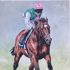 Pferderennen Print ""Frankel"" Signiert Limitierte Edition."