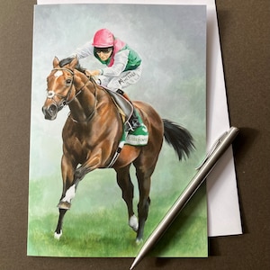 Carte de voeux de course de chevaux « Frankel »