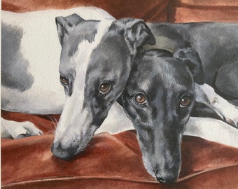 Greyhound Art Print "Creature Comforts" Greyhound, Lurcher Picture