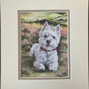 West Highland White Terrier Ar Print. &quot;The Young Westie&quot; Small wall decor With West Highland Terrier