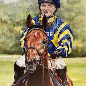 Horse Racing Art Print &quot;Trueshan and Hollie Doyle&quot; Signed Limited Edition