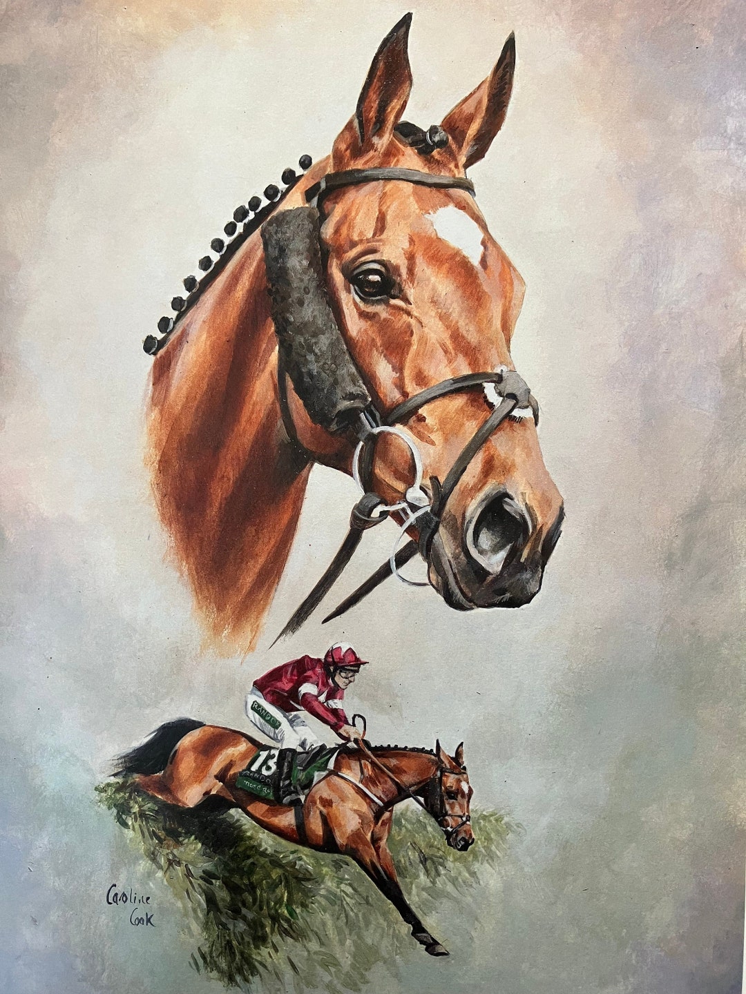 Horse Racing Art Print Tiger Roll Grand National Etsy
