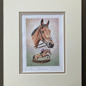 Horse Racing Art Print &quot;Bravemansgame&quot; Small Racing Wall Art