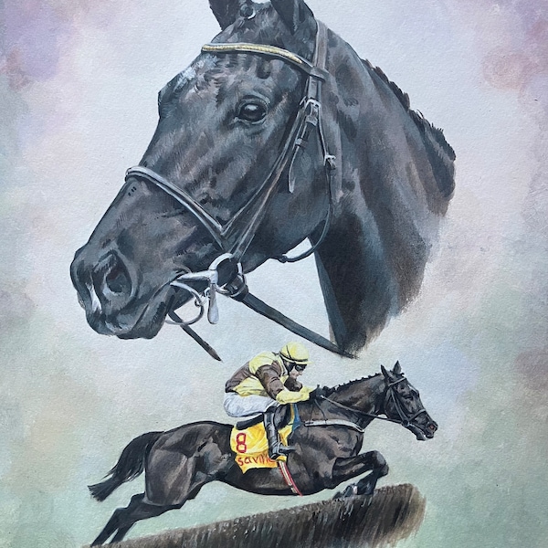 Horse Racing Art Print "A Study of Galopin Des Champs”
