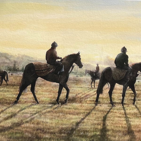 Horse Racing Art Print - Cheltenham Dawn