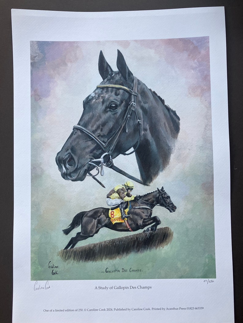 Horse Racing Art Print A Study of Galopin Des Champs image 2