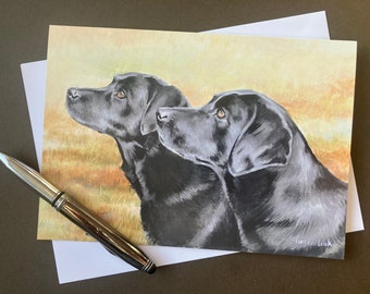 Black Labrador Greeting Card, Dog Birthday Card
