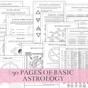 ASTROLOGY BASICS PRINTABLE,  Witchcraft Grimoire,