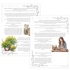 Magical Herbal Blends, Pagan and Wicca Herbal Magic, Green Witchcraft Grimoire image 2