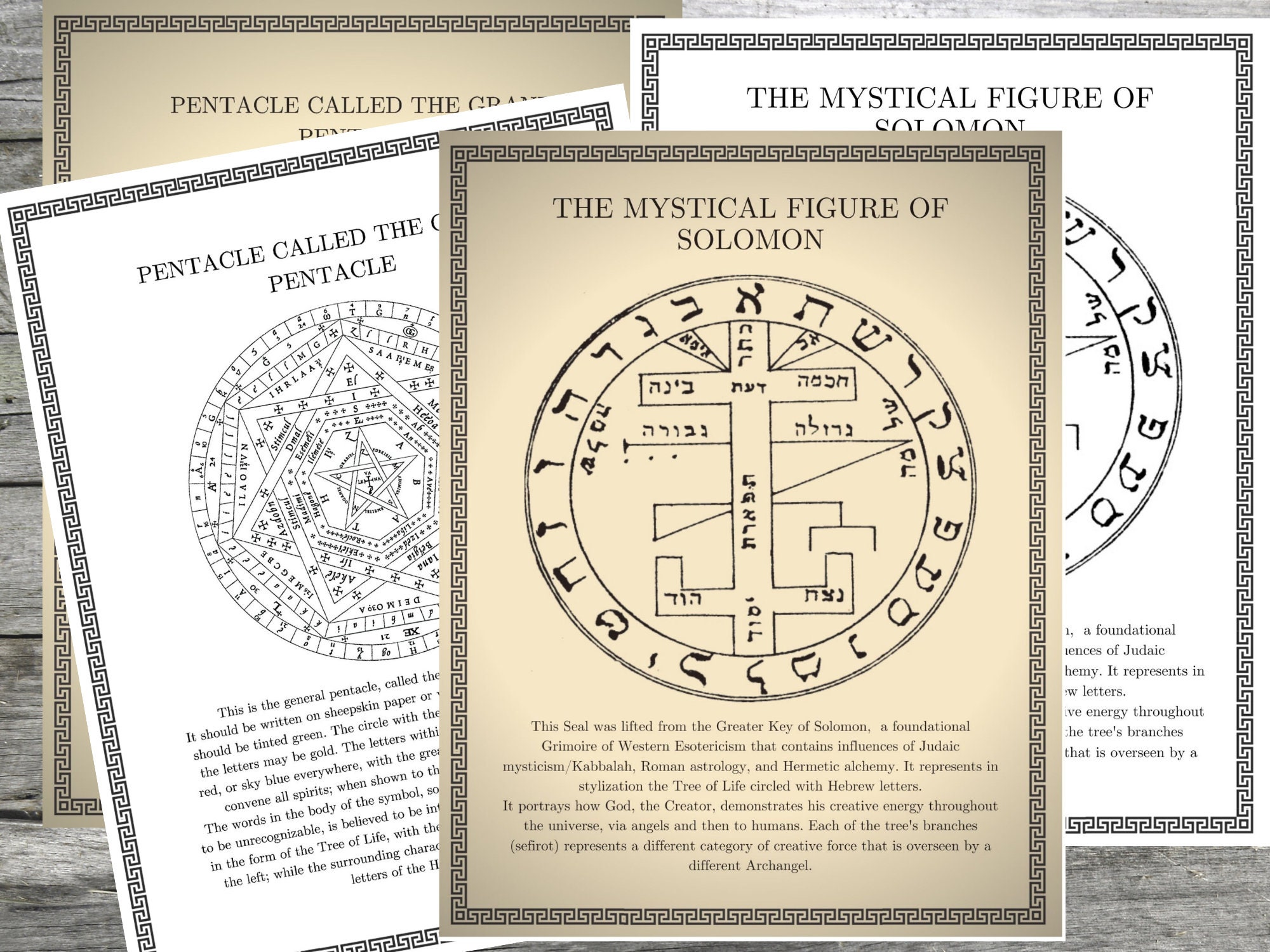 SUN PENTACLES of SOLOMON 7 Plus Mystical Solomon and Pentacle - Etsy
