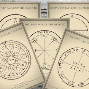 MERCURY PENTACLES of SOLOMON 5 Plus Mistical Solomon and Pentacle Caled ...
