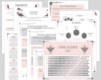 Pages imprimables du grimoire magique de la lune