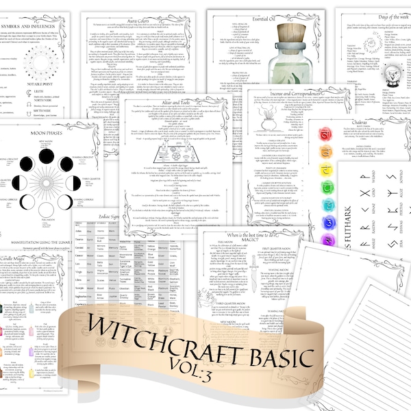 Kit de démarrage Witchcraft Basic vol.3 Grimoire Pages