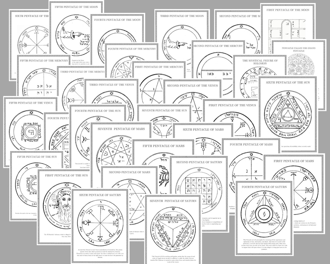 Solomon Pentacles Bundle 44 2 Etsy Solomon Pentacles Bundle 44 2 Etsy