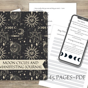 Manifesting Journal and Moon cycles