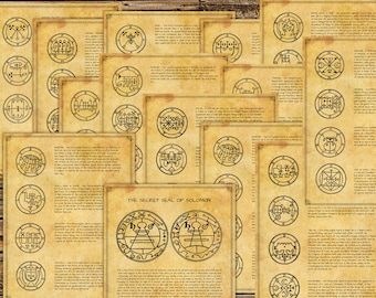 GOETIA SOLOMON SIGILS, 72 King Seal, páginas imprimibles de Grimorio