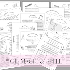 Essential Oils & magic  spell, Green Witchcraft Grimoire Printable Pages