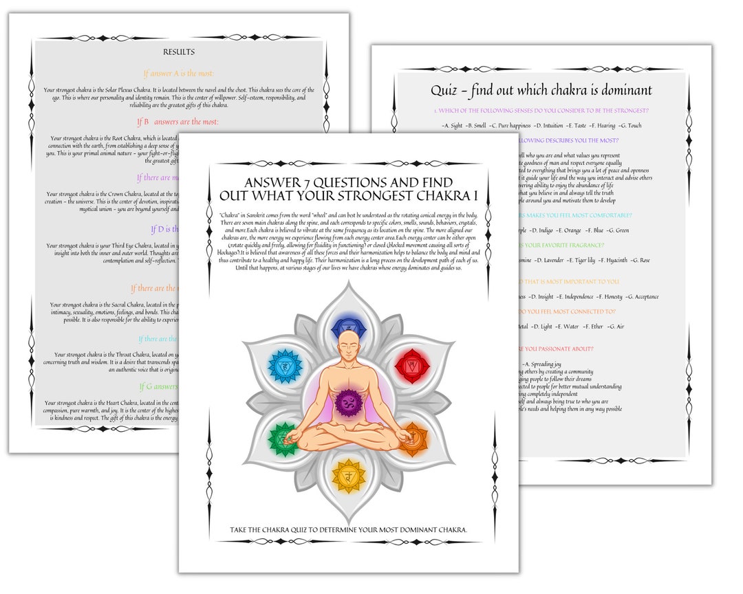 Quiz CHAKRAS Answer 7 Questions and Find Out What is Your Strongest