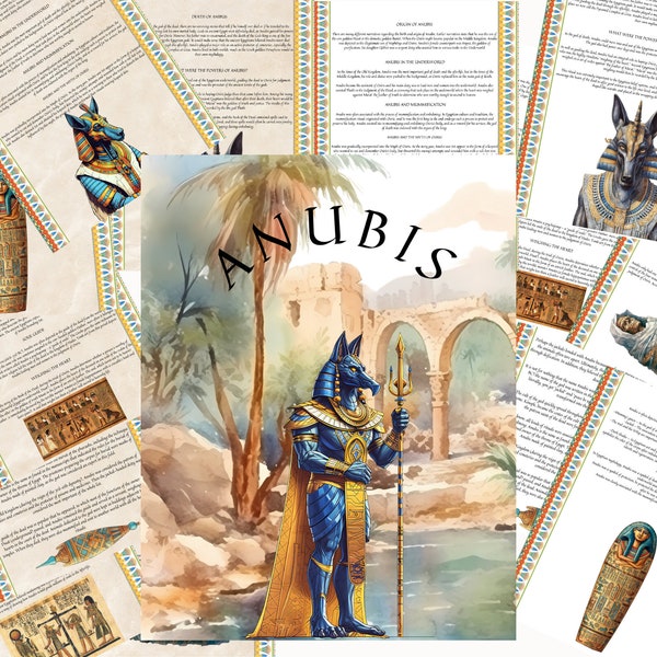 God Anubis  Egyptian God, Egyptian Mythology Witchcraft Grimoire Pages