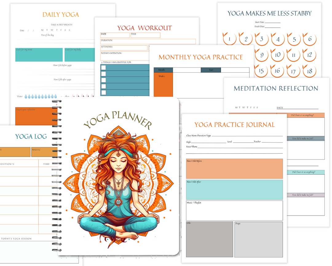 Yoga Planner, Yoga Poses Journal, Yoga Meditation, Etsy