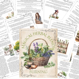 Magical Herbal Blends, Pagan and Wicca Herbal Magic, Green Witchcraft Grimoire image 1