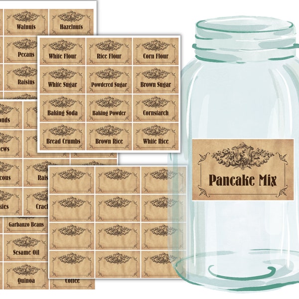 Mason Jar Labels Etsy