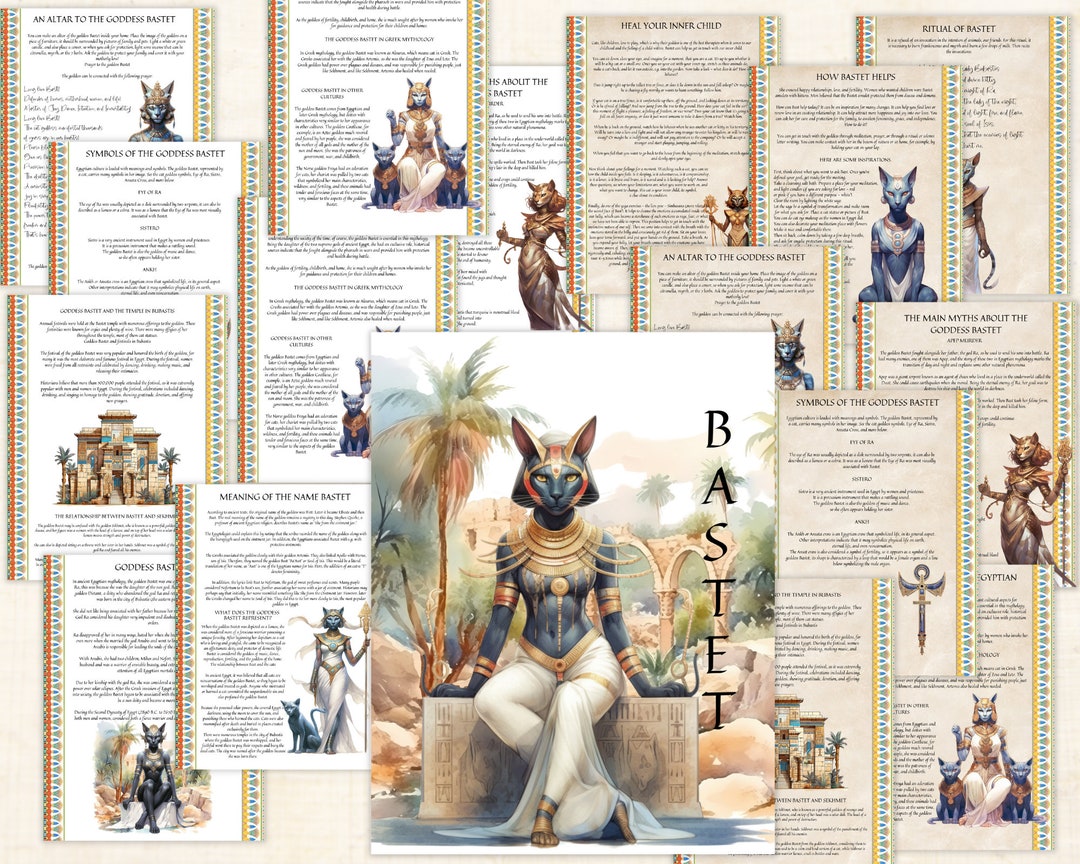 Goddess Bastet Egyptian God, Egyptian Mythology Witchcraft Grimoire
