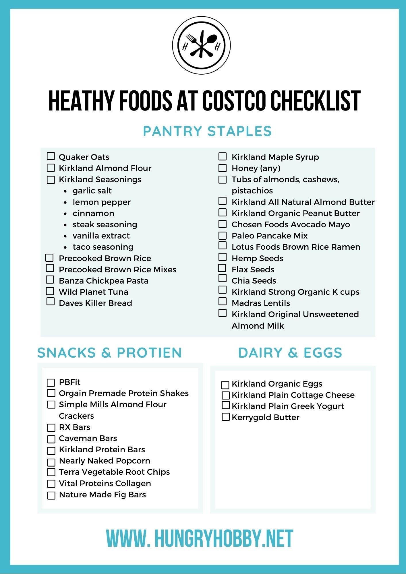 2022 Healthy Costco Grocery List Etsy
