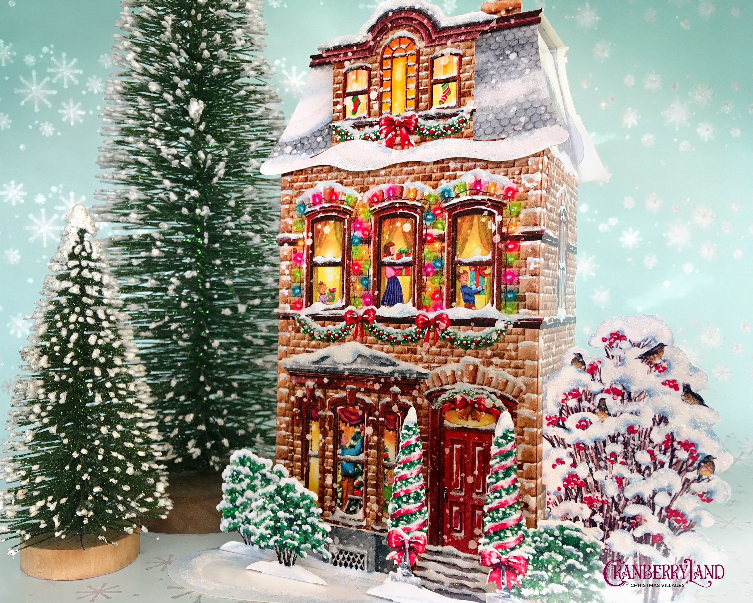 Christmas Village Accessories by Lemax. Illuminated Northwood's Lodge. Very  Detailed Nondenominational Holiday Decor. 