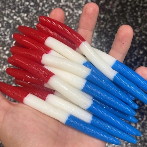 Teste Da Pesca 30 Pacchetto: Esche Per Vermi Morbide Da 4,5 - Foto 6