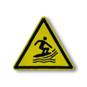 Surfing Warning Sign Patch