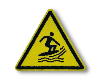 Surfing Warning Sign Patch