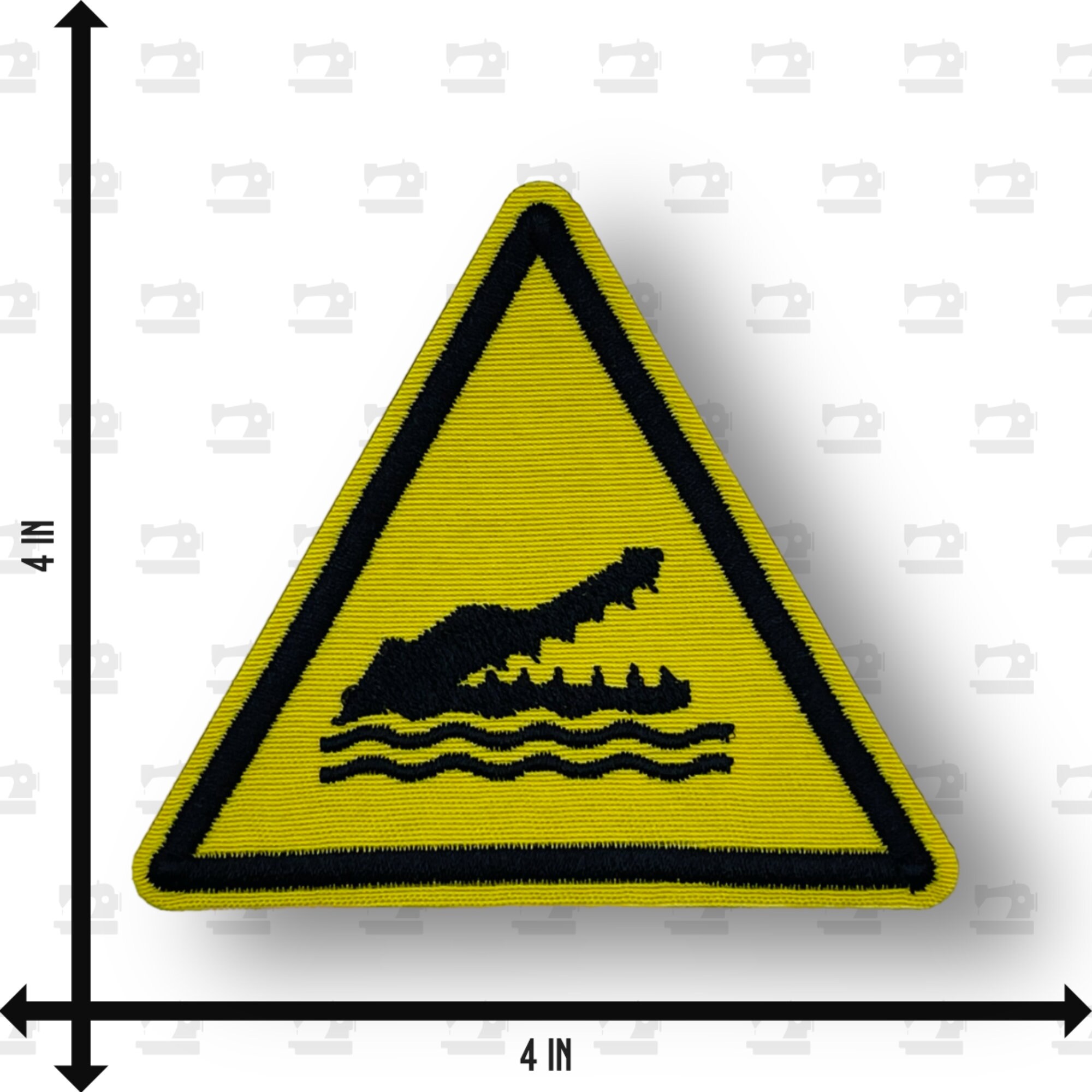 Alligator Warning Sign Patch - Etsy