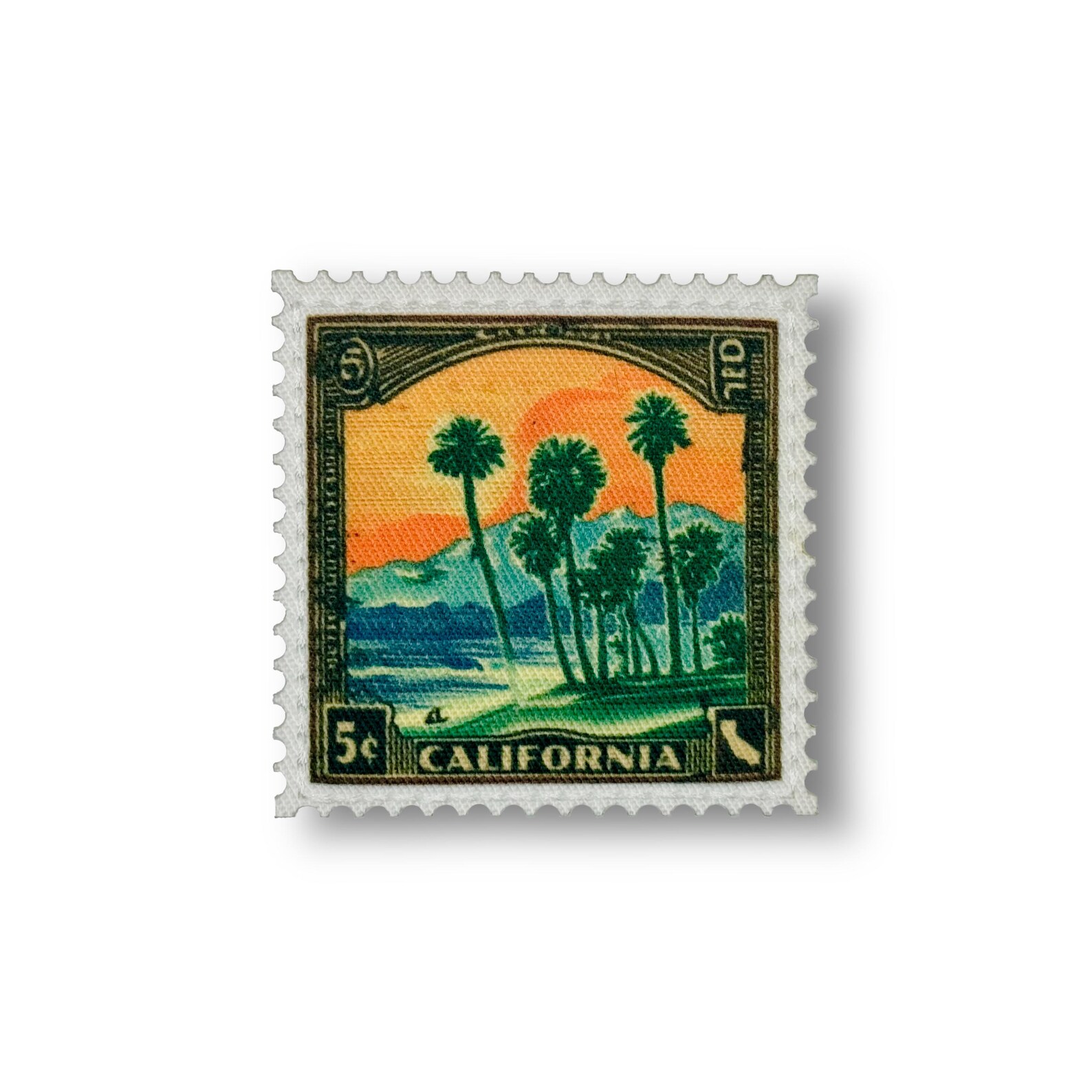 Vintage State Postage Stamp Patch California - Etsy