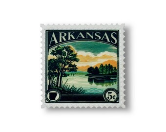 State Postage Stamp Patch | Arkansas