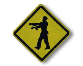Zombie Crossing Road Sign Patch