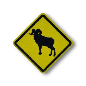 Ram Crossing Road Sign Patch