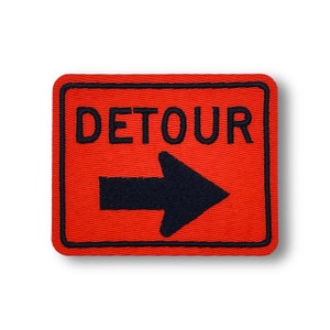 Detour Road Sign Patch