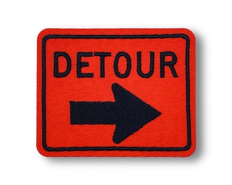 Detour Road Sign Patch