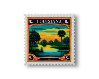 State Postage Stamp Patch | Louisiana