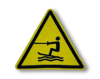Water Skiing Warning Sign Patch