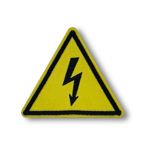 Electricity Warning Sign Patch