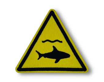 Shark Warning Sign Patch