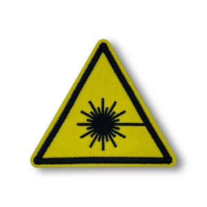 Laser Beam Warning Sign Patch