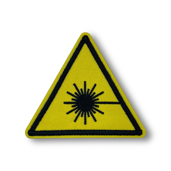 Laser Beam Warning Sign Patch